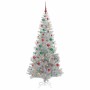Árbol de Navidad con 300 LED con soporte Plateado 180 cm PET