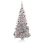 Árbol de Navidad con 300 LED con soporte Plateado 210 cm PET