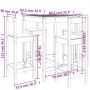 Set de mesa y taburetes altos jardín 5 piezas madera pino negro by vidaXL, Garden sets - Ref: Foro24-3154744, Price: 308,15 €...