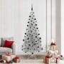 Árbol de Navidad con 300 LED con soporte Plateado 210 cm PET