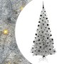 Árbol de Navidad con 300 LED con soporte Plateado 210 cm PET
