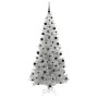 Árbol de Navidad con 300 LED con soporte Plateado 210 cm PET