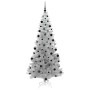 Árbol de Navidad con 300 LED con soporte Plateado 210 cm PET