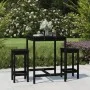 Garden table set and high stools 3 pieces black pine wood by vidaXL, Garden sets - Ref: Foro24-3154729, Price: 195,55 €, Disc...