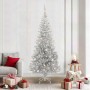 Árbol de Navidad con 300 LED con soporte Plateado 210 cm PET