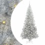 Árbol de Navidad con 300 LED con soporte Plateado 210 cm PET