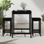 Garden table set and high stools 3 pieces black pine wood by vidaXL, Garden sets - Ref: Foro24-3154729, Price: 195,55 €, Disc...