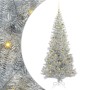 Árbol de Navidad con 300 LED con soporte Plateado 210 cm PET