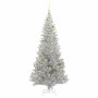 Árbol de Navidad con 300 LED con soporte Plateado 210 cm PET