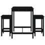 Garden table set and high stools 3 pieces black pine wood by vidaXL, Garden sets - Ref: Foro24-3154729, Price: 197,87 €, Disc...