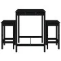 Garden table set and high stools 3 pieces black pine wood by vidaXL, Garden sets - Ref: Foro24-3154729, Price: 195,55 €, Disc...