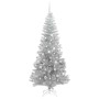 Árbol de Navidad con 300 LED con soporte Plateado 210 cm PET