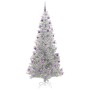 Árbol de Navidad con 300 LED con soporte Plateado 210 cm PET