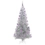 Árbol de Navidad con 300 LED con soporte Plateado 210 cm PET