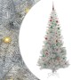 Árbol de Navidad con 300 LED con soporte Plateado 210 cm PET