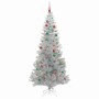 Árbol de Navidad con 300 LED con soporte Plateado 210 cm PET