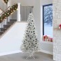 Árbol de Navidad con 300 LED con soporte Plateado 240 cm PET