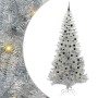 Árbol de Navidad con 300 LED con soporte Plateado 240 cm PET