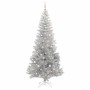 Árbol de Navidad con 300 LED con soporte Plateado 240 cm PET