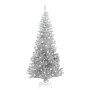 Árbol de Navidad con 300 LED con soporte Plateado 240 cm PET