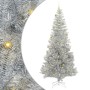 Árbol de Navidad con 300 LED con soporte Plateado 240 cm PET