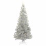 Árbol de Navidad con 300 LED con soporte Plateado 240 cm PET