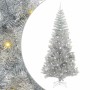 Árbol de Navidad con 300 LED con soporte Plateado 240 cm PET