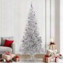 Árbol de Navidad con 300 LED con soporte Plateado 240 cm PET