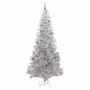 Árbol de Navidad con 300 LED con soporte Plateado 240 cm PET