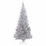Árbol de Navidad con 300 LED con soporte Plateado 240 cm PET