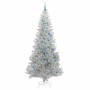 Árbol de Navidad con 300 LED con soporte Plateado 240 cm PET