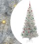 Árbol de Navidad con 300 LED con soporte Plateado 240 cm PET