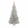 Árbol de Navidad con 300 LED con soporte Plateado 240 cm PET