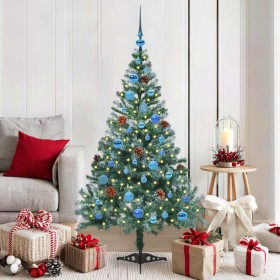 Árbol de Navidad artificial Verde 150 cm PVC y acero