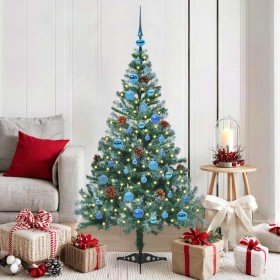 Árbol de Navidad artificial Verde 150 cm PVC y acero