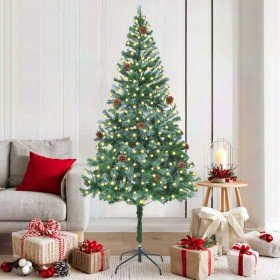 Árbol de Navidad artificial Verde 180 cm PVC y acero