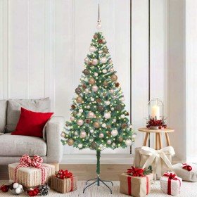 Árbol de Navidad artificial Verde 180 cm PVC y acero