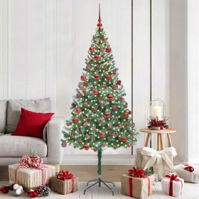 Árbol de Navidad artificial Verde 180 cm PVC y acero