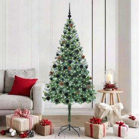 Árbol de Navidad artificial Verde 180 cm PVC y acero