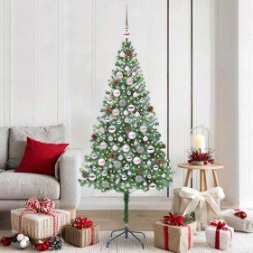 Árbol de Navidad artificial Verde 180 cm PVC y acero