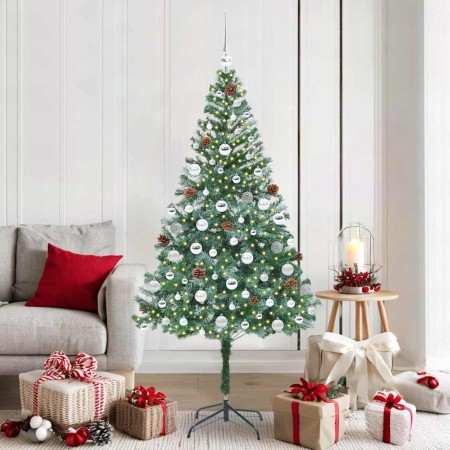 Árbol de Navidad artificial Verde 180 cm PVC y acero