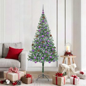 Árbol de Navidad artificial Verde 180 cm PVC y acero