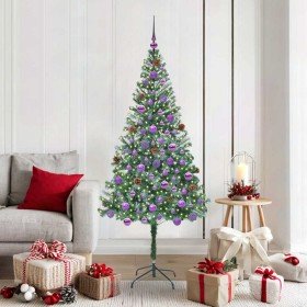 Árbol de Navidad artificial Verde 180 cm PVC y acero