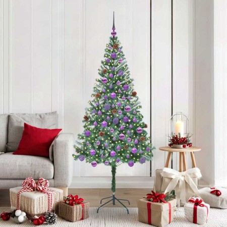 Árbol de Navidad artificial Verde 180 cm PVC y acero