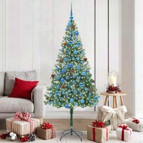 Árbol de Navidad artificial Verde 180 cm PVC y acero