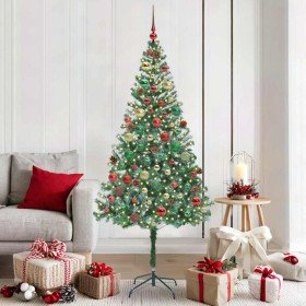 Árbol de Navidad artificial Verde 180 cm PVC y acero