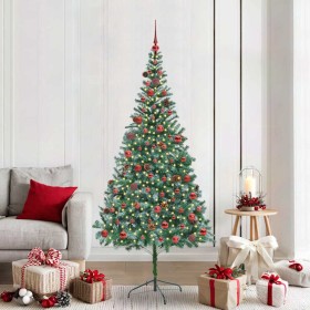 Árbol de Navidad artificial Verde 210 cm PVC y acero