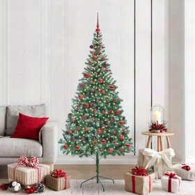 Árbol de Navidad artificial Verde 210 cm PVC y acero