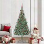 Árbol de Navidad artificial Verde 210 cm PVC y acero