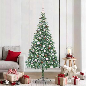 Árbol de Navidad artificial Verde 210 cm PVC y acero